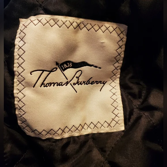 Thomas Burberry Grey & Black Quilted Bomber Jacket - Picture 12 of 16